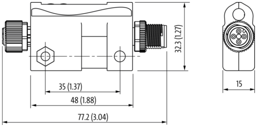 IO-Link / analog converter AO U 0 ... 10V, M12, straight – Image 2