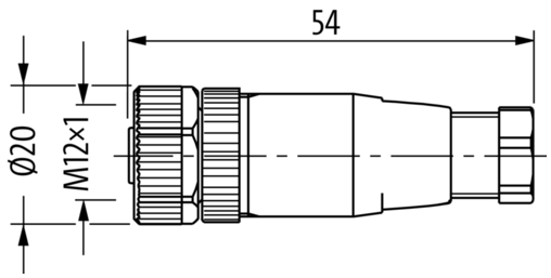 M12 Bu. 0° A-kod. Schraubklemmanschluss 5-pol., max. 0,75mm², 6 - 8mm – Bild 2