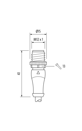 M12 St. 0° / M12 Bu. 0° A-kod. PVC 4x0.34 sw UL/CSA 5m – Bild 2
