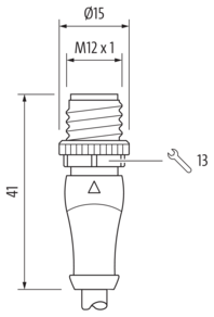 M12 St. 0° / M8 Bu. 0° A-kod. LED PUR 3x0.25 sw UL/CSA+robot+schleppk. 5m – Bild 3
