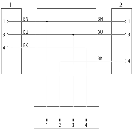 Y-Verteiler M12 St. / M8 Bu. 0° A-kod. PUR 3x0.25 sw UL/CSA+schleppk. 3m – Bild 6