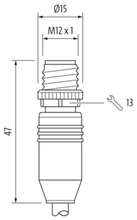 M12 St. 0° / M12 Bu. 0° A-kod. PUR 8x0.25 gr UL/CSA+schleppk. 4m – Bild 3